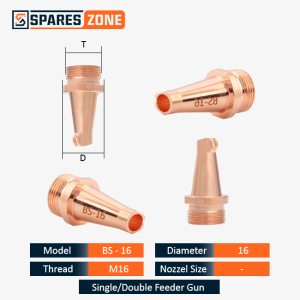 SUP 28T BS-16 Type M16 Fiber Laser Welding Gun Nozzles
