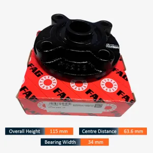 FAG UCFC 205 Round Flange Bearing Unit (25mm Bore x 115mm Height x 63.6mm Bolt Center x 34mm Width)