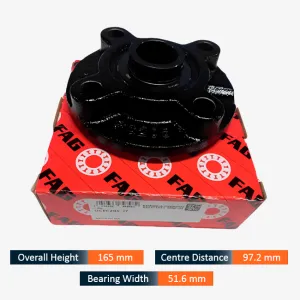 FAG UCFC 210 Round Flange Bearing Unit (50mm Bore x 165mm Height x 97.2mm Bolt Center x 51.6mm Width)