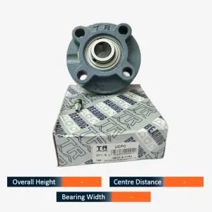 TR UCFC Round Flange Cartridge Pillow Block Bearing Unit with Housing (20mm - 75mm Bore)