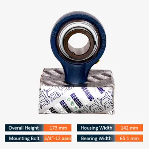 TR UCHB 212 Hanger Unit Pillow Block Bearing (60mm Bore x 173mm Height x 142mm Housing Width x 3/4" Mounting Bolt)